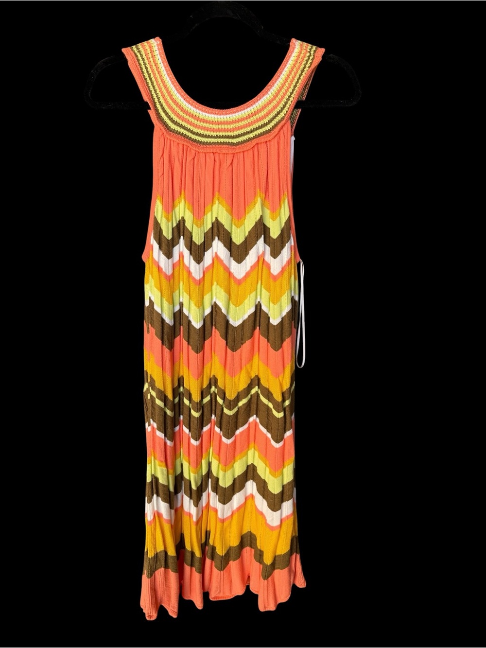 ANTONIO MELANI Multicolor Striped Chevron Knit Dress Size Large (NWT) - Picture 3 of 8